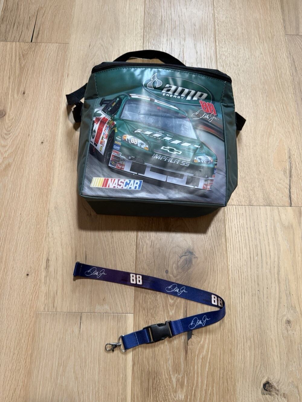 Dale Earnhardt Jr #88 Soft Insulated Lunchbox Cooler NASCAR W Strap + Lanyard